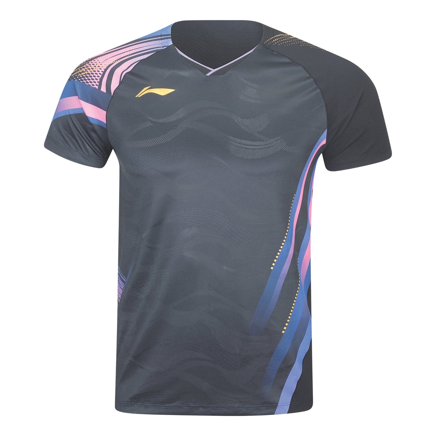 Li-Ning Badminton T-Shirt - Li-Ning Side Effect Black Unisex - SportYouUp Danmark