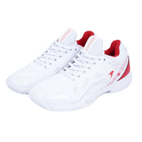 Flypower Badminton Shoes - Flypower Hrusangkali White/Red - SportYouUp Europe