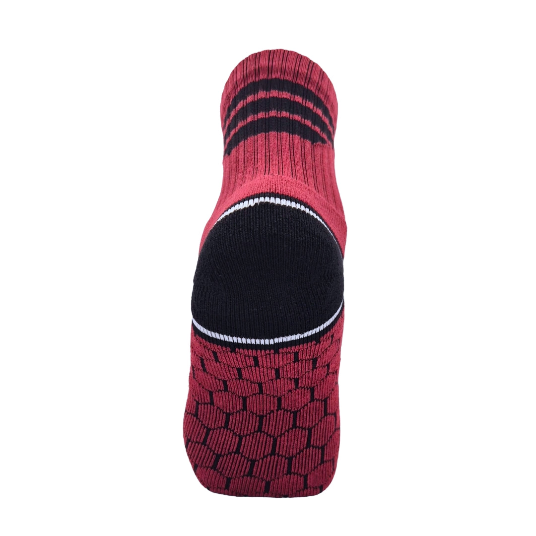 Badminton Socks - Flypower Raptor 3 Maroon Sock - SportYouUp Europe