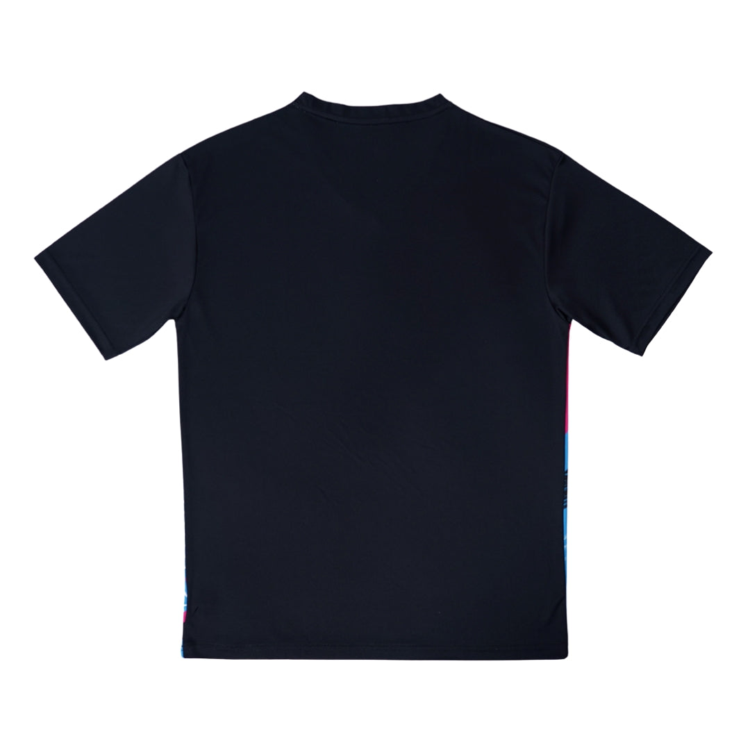 Flypower Badminton T-shirt - Flypower RINJANI 10 Black Unisex - SportYouUp Europe