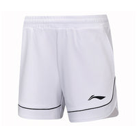 Li-Ning Badminton Shorts Women - Li-Ning Single Stripe White - SportYouUp Europe